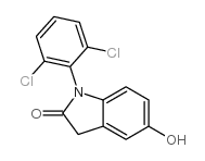 1-(2,6-二氯苯基)-1,3-二氢-5-羟基-2H-吲哚-2-酮结构式