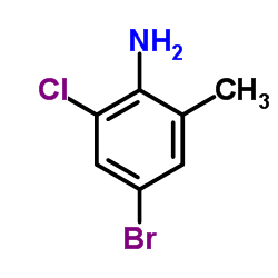 4-溴-2-氯-6-甲基苯胺结构式