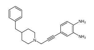 4-[3-(4-benzylpiperidin-1-yl)prop-1-ynyl]benzene-1,2-diamine结构式