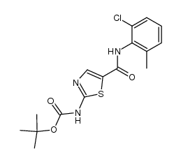 tert-butyl {5-[(2-chloro-6-methylphenyl)carbamoyl]-1,3-thiazol-2-yl}carbamate结构式