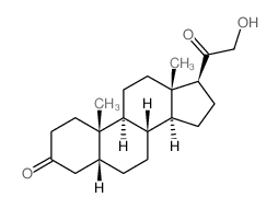 Pregnane-3,20-dione,21-hydroxy-, (5b)-结构式