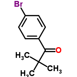 1-(4-溴苯基)-2,2-二甲基丙烷-1-酮结构式