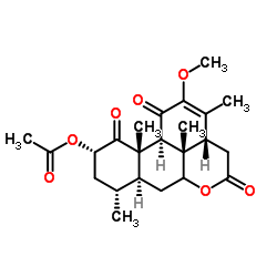黄苦木素 B 乙酸酯结构式