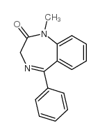 1-甲基-5-苯基-1,3-二氢苯并[e][1,4]二氮杂-2-酮结构式