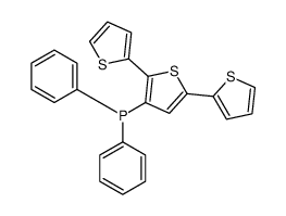 (2,5-dithiophen-2-ylthiophen-3-yl)-diphenylphosphane结构式
