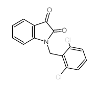1-(2,6-DICHLOROBENZYL)INDOLINE-2,3-DIONE结构式
