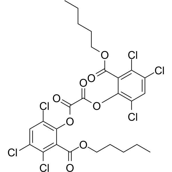 双(2,4,5–三氯水杨酸正代酯)草酸酯结构式