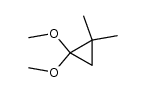 1,1-dimethoxy-2,2-dimethylcyclopropane结构式