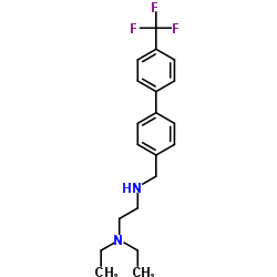 N',N'-diethyl-N-[[4-[4-(trifluoromethyl)phenyl]phenyl]methyl]ethane-1,2-diamine结构式