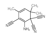 2,4-Cyclohexadiene-1,1,3-tricarbonitrile,2-amino-4,6,6-trimethyl-结构式