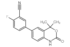 5-(4,4-二甲基-2-氧代-2,4-二氢-1H-苯并[d][1,3]噁英-6-基)-2-氟苯甲腈结构式