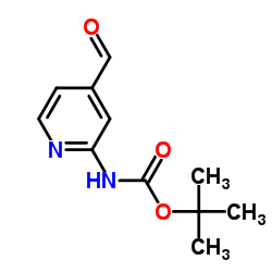 2-Boc-氨基-4-甲酰基吡啶结构式