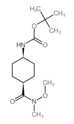 TERT-BUTYL CIS-4-[N-METHOXY-N-(METHYLCARBAMOYL)CYCLOHEXYL]CARBAMATE结构式