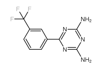 2,4-二氨基-6-[3-(三氟甲基)苯基]-1,3,5-三嗪结构式