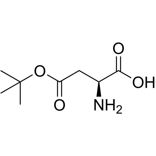 L-天冬氨酸-4-叔丁基酯结构式