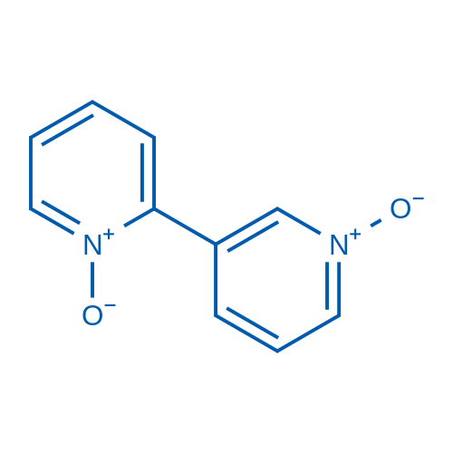 1-oxido-2-(1-oxidopyridin-1-ium-3-yl)pyridin-1-ium结构式