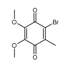 6-bromo-2,3-dimethoxy-5-methyl-1,4-benzoquinone结构式