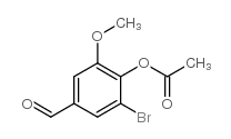 2-溴-4-甲酰基-6-甲氧基乙酸苯酯结构式