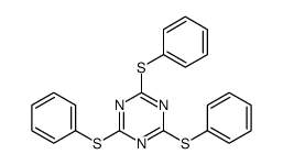 2,4,6-tris(phenylsulfanyl)-1,3,5-triazine结构式