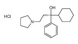 (1S)-1-cyclohexyl-1-phenyl-3-pyrrolidin-1-ylpropan-1-ol,hydrochloride结构式