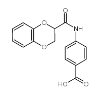 4-[(2,3-二氢-1,4-苯并二氧-2-羰基)氨基]苯甲酸结构式