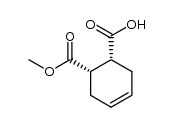 (1R,2S)-2-methoxycarbonylcyclohex-4-ene-1-carboxylic acid结构式