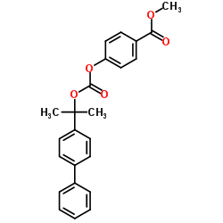 2-(4-联苯基)-丙-2-基4'-甲氧基羰基碳酸酯结构式