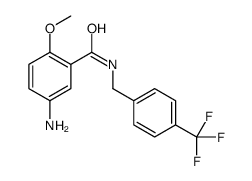 5-amino-2-methoxy-N-[[4-(trifluoromethyl)phenyl]methyl]benzamide结构式