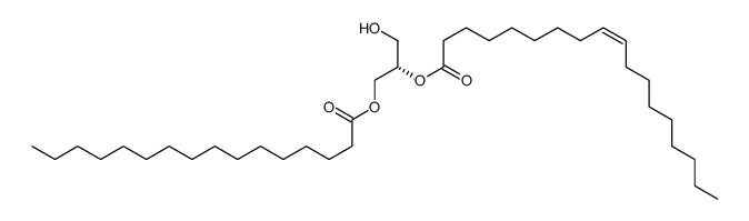 1-棕榈酰基-2-油酰基-rac-甘油结构式