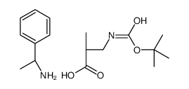 (2R)-2-Methyl-3-({[(2-methyl-2-propanyl)oxy]carbonyl}amino)propan oic acid-(1R)-1-phenylethanamine (1:1)结构式