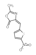 5(4H)-Oxazolone, 2-methyl-4-[(5-nitro-2-thienyl)methylene]-结构式