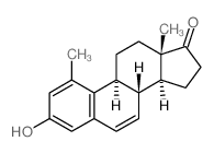 (8S,9S,13S,14S)-3-hydroxy-1,13-dimethyl-9,11,12,14,15,16-hexahydro-8H-cyclopenta[a]phenanthren-17-one结构式