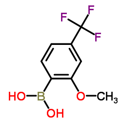 2-甲氧基-4-(三氟甲基)苯基硼酸结构式