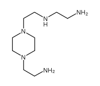 N-(2-氨乙基)-1,4-哌嗪二基二乙胺结构式