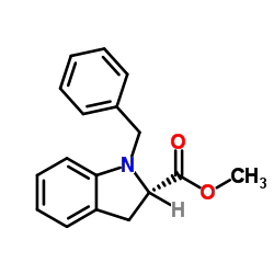 Methyl (2S)-1-benzyl-2-indolinecarboxylate结构式