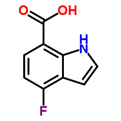 4-氟-1H-吲哚-7-羧酸结构式