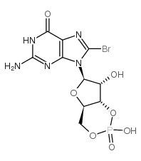8-溴鸟苷3',5'-环一磷酸结构式