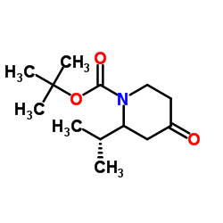 1-叔丁氧羰基-2-异丙基-哌啶酮结构式