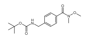 tert-butyl 4-(methoxy(methyl)carbamoyl)benzylcarbamate结构式