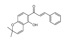 (2E)-1-(5-Hydroxy-2,2-dimethyl-2H-1-benzopyran-6-yl)-3-phenyl-2-propen-1-one结构式