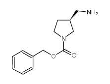 3-氨基甲基吡咯烷-1-羧酸苄酯结构式
