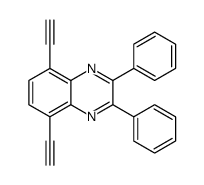 5,8-diethynyl-2,3-diphenylquinoxaline结构式