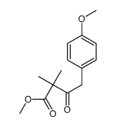 Methyl 4-(4-methoxyphenyl)-2,2-dimethyl-3-oxobutanoate结构式