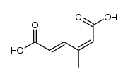 (2Z,4E)-3-methyl-2,4-hexadienedioic acid结构式