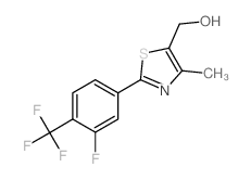 (2-(3-FLUORO-4-(TRIFLUOROMETHYL)PHENYL)-4-METHYLTHIAZOL-5-YL)METHANOL结构式