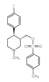 4-(4-氟苯)-1-甲基-3-[(4-甲苯磺酰氧基)甲基]哌啶结构式