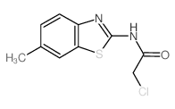 2-氯-N-(6-甲基苯并噻唑-2-基)-乙酰胺结构式