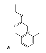 1-(2-ethoxy-2-oxoethyl)-2,6-dimethylpyridin-1-ium bromide结构式