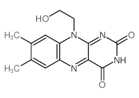 Benzo[g]pteridine-2,4(3H,10H)-dione,10-(2-hydroxyethyl)-7,8-dimethyl-结构式