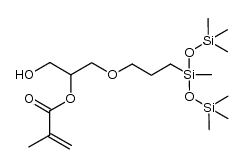(2-methacryloxy-3-hydroxypropyloxy)propylbis(trimethylsiloxy)methylsilane结构式